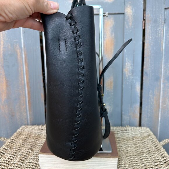 Madewell The Nashville Whipstitch Leather Tote Bag Black - Picture 6 of 15